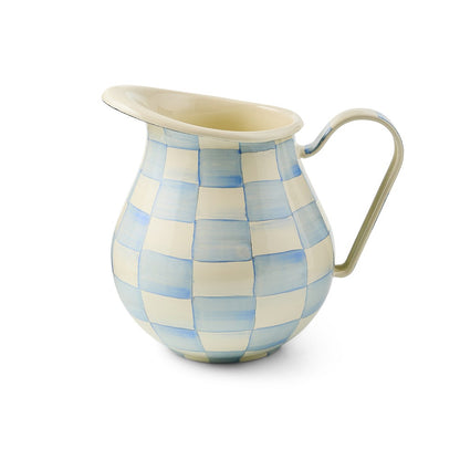 Sky Blue Check Pitcher (Mackenzie Childs) - PRE ORDER