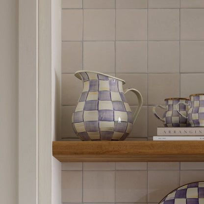 Violet Check Pitcher (Mackenzie Childs)