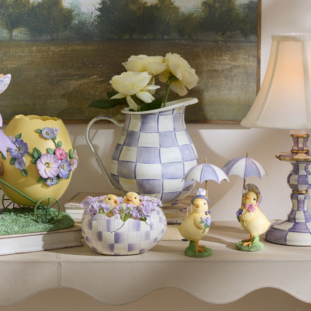 Violet Check Pitcher (Mackenzie Childs)