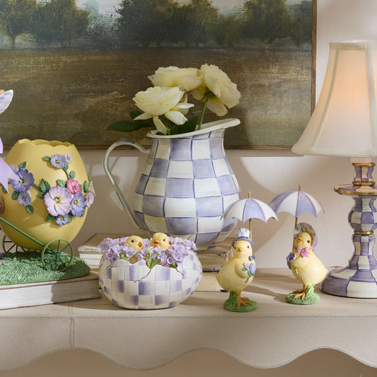 Violet Check Pitcher (Mackenzie Childs)