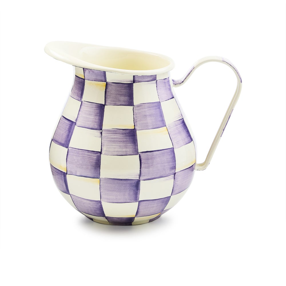 Violet Check Pitcher (Mackenzie Childs)