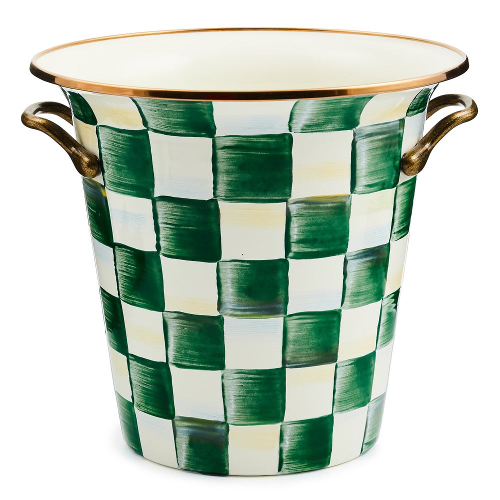 Emerald Check Wine Cooler (Mackenzie Childs)