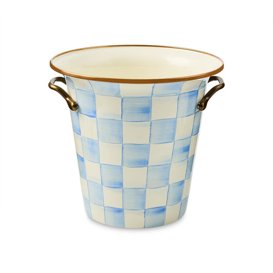 Sky Blue Check Wine Cooler (Mackenzie Childs) - PRE ORDER