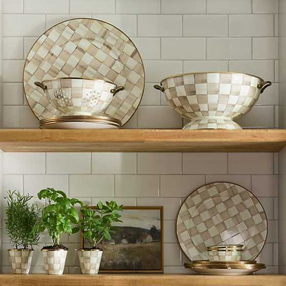 Mocha Check Everything Bowl (Mackenzie Childs)