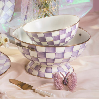 Violet Check Everything Bowl (Mackenzie Childs)