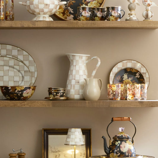 Mocha Check Large Practical Pitcher (Mackenzie Childs)