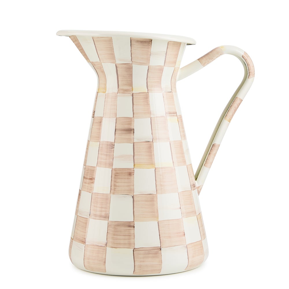 Mocha Check Large Practical Pitcher (Mackenzie Childs)