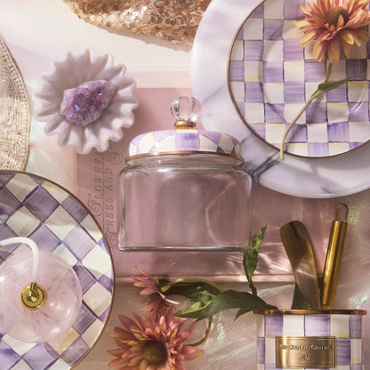 Violet Check Small Kitchen Canister (Mackenzie Childs)