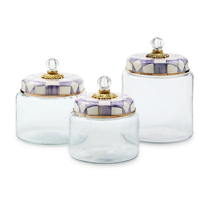 Violet Check Small Kitchen Canister (Mackenzie Childs)