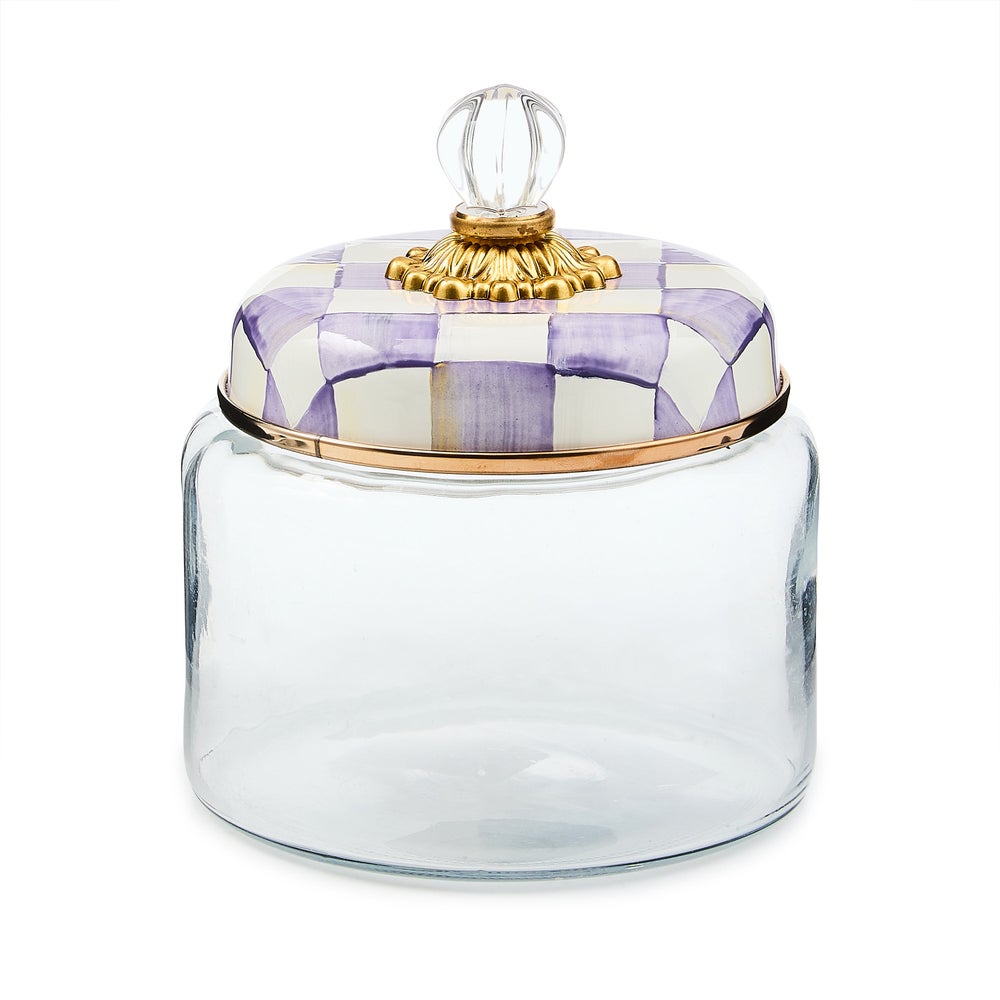 Violet Check Small Kitchen Canister (Mackenzie Childs)