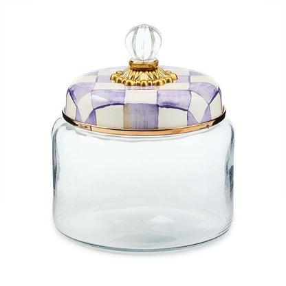 Violet Check Small Kitchen Canister (Mackenzie Childs)