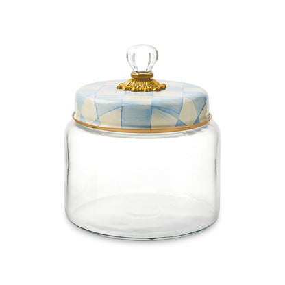 Sky Blue Check Medium Kitchen Canister (Mackenzie Childs) - PRE ORDER