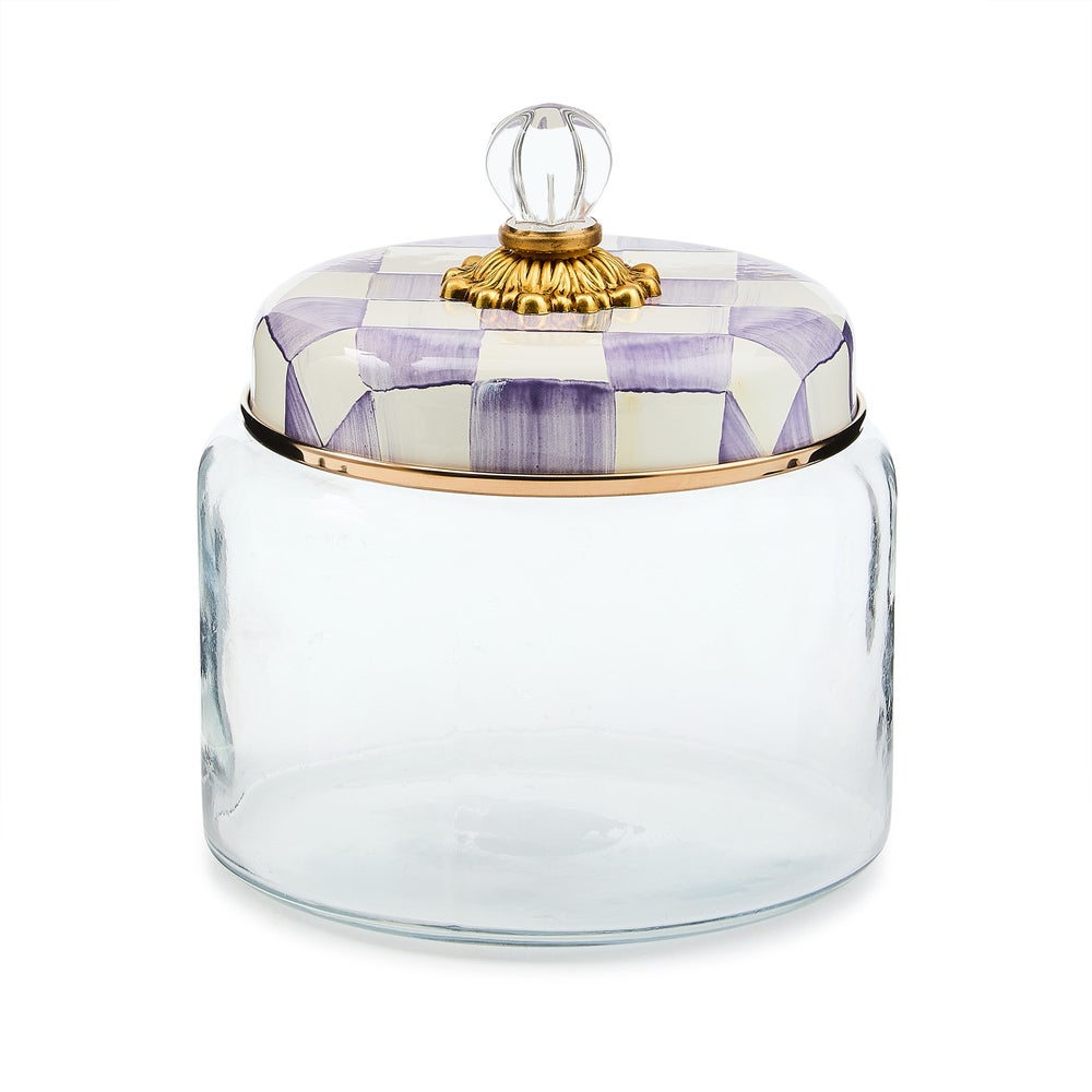 Violet Check Medium Kitchen Canister (Mackenzie Childs)