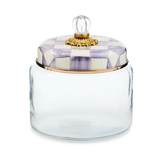Violet Check Medium Kitchen Canister (Mackenzie Childs)