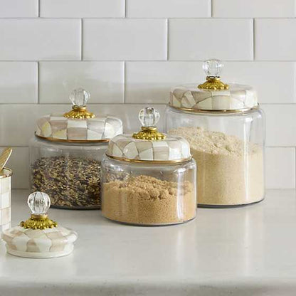 Mocha Check Large Kitchen Canister (Mackenzie Childs)
