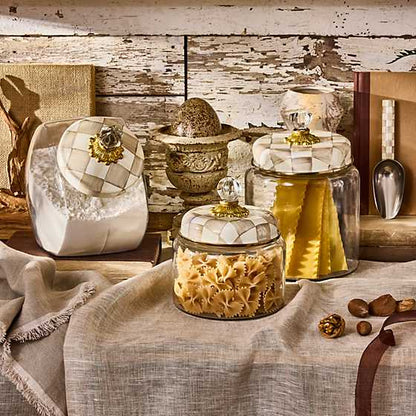 Mocha Check Large Kitchen Canister (Mackenzie Childs)