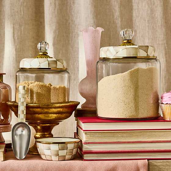 Mocha Check Large Kitchen Canister (Mackenzie Childs)