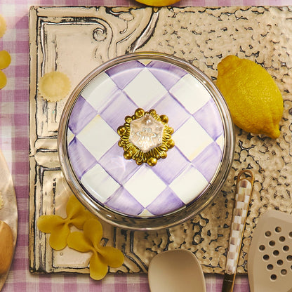 Violet Check Large Kitchen Canister (Mackenzie Childs)