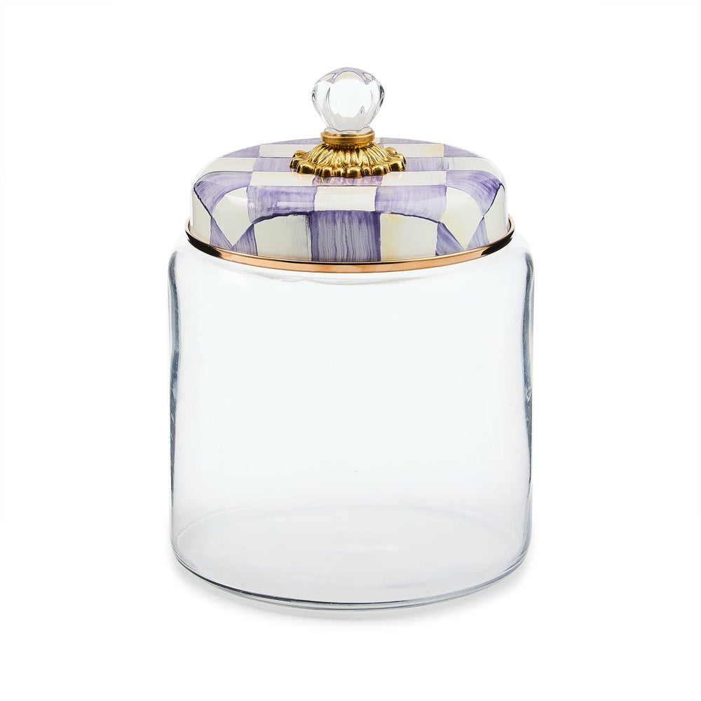 Violet Check Large Kitchen Canister (Mackenzie Childs)