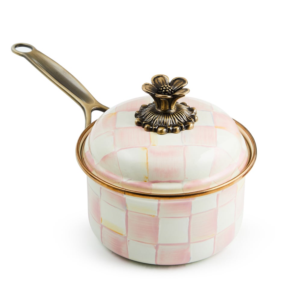 Rosy Check 1 Qt. Saucepan (Mackenzie Childs)