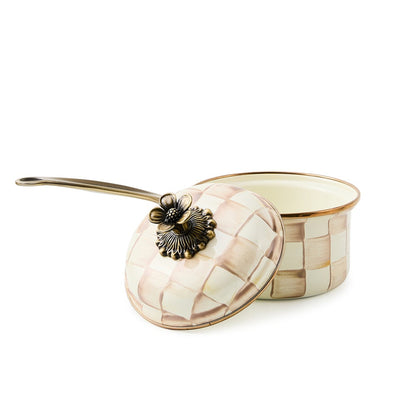 Mocha Check 1 Qt. Saucepan (Mackenzie Childs)