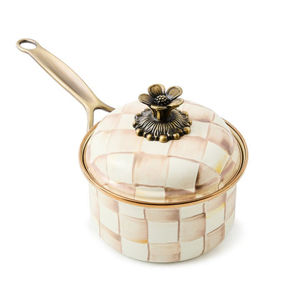 Mocha Check 1 Qt. Saucepan (Mackenzie Childs)