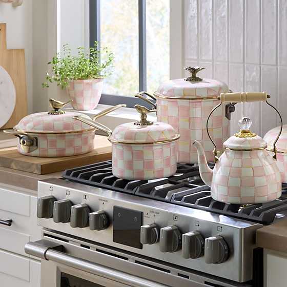 Rosy Check 2.5 Qt. Saucepan (Mackenzie Childs)