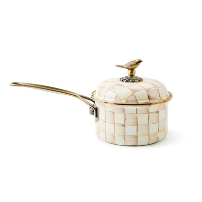 Mocha Check 2.5 Qt. Saucepan (Mackenzie Childs)