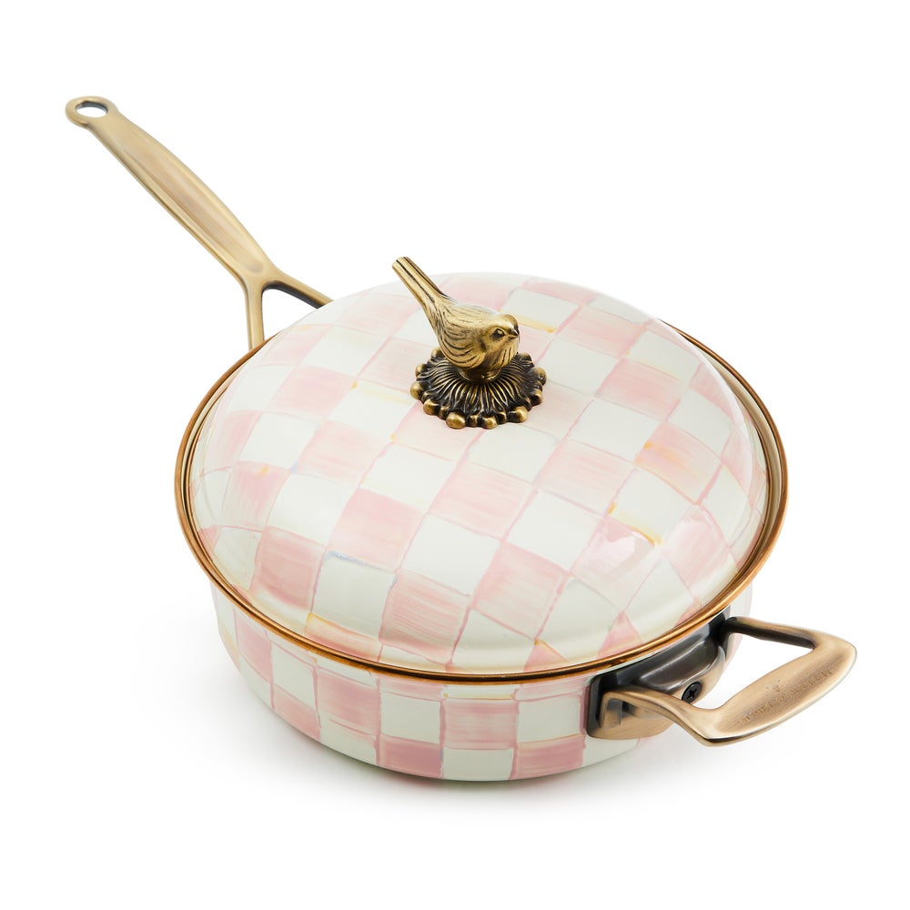 Rosy Check 3 Qt. Saute Pan (Mackenzie Childs)