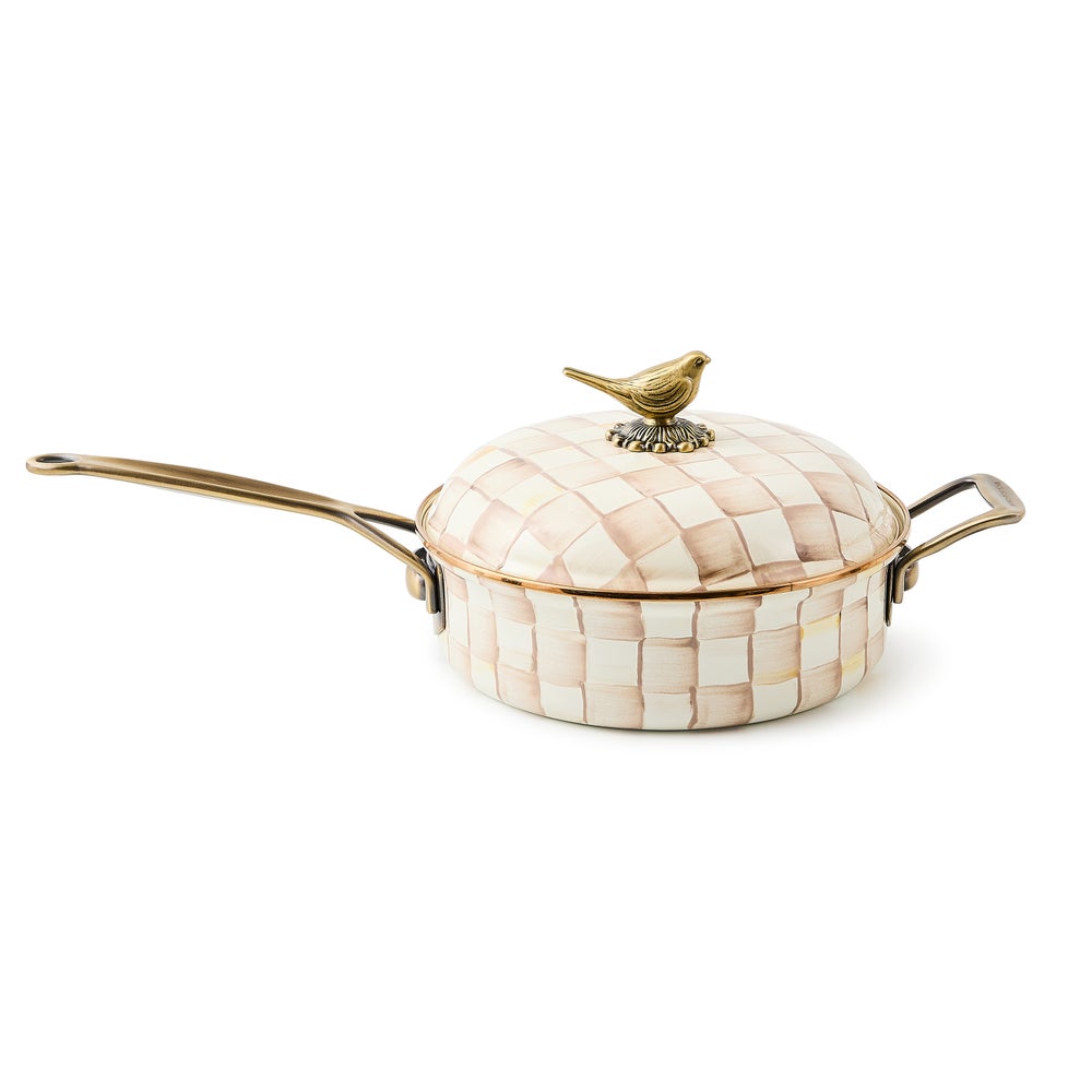 Mocha Check 3 Qt. Saute Pan (Mackenzie Childs)