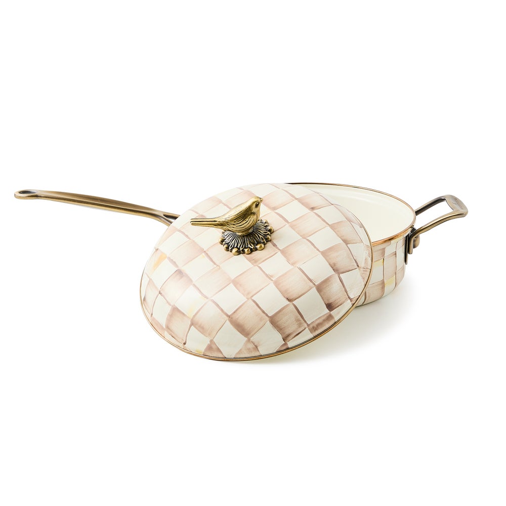 Mocha Check 3 Qt. Saute Pan (Mackenzie Childs)