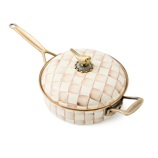 Mocha Check 3 Qt. Saute Pan (Mackenzie Childs)