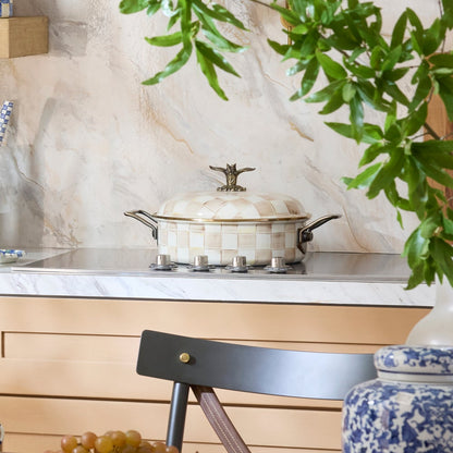 Mocha Check 5 Qt. Casserole (Mackenzie Childs)