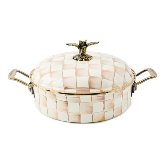 Mocha Check 5 Qt. Casserole (Mackenzie Childs)