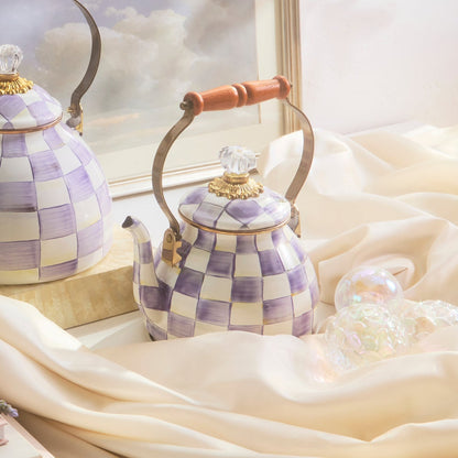 Violet Check 2 Quart Tea Kettle (Mackenzie Childs)