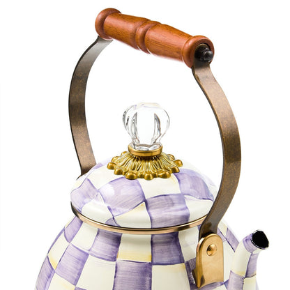 Violet Check 2 Quart Tea Kettle (Mackenzie Childs)