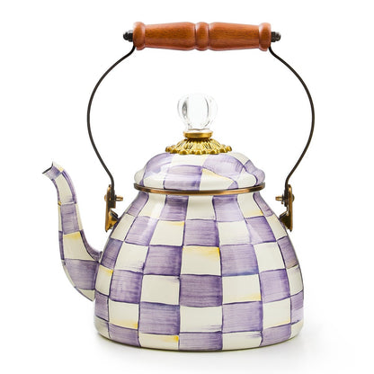 Violet Check 2 Quart Tea Kettle (Mackenzie Childs)