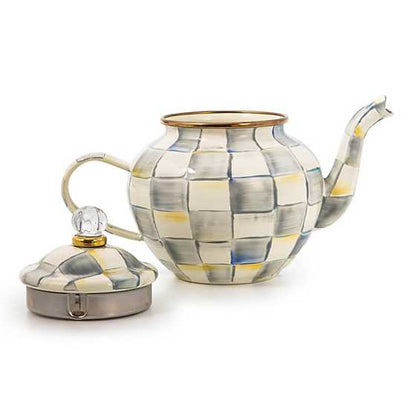 Sterling Check 4 Cup Teapot (Mackenzie Childs)