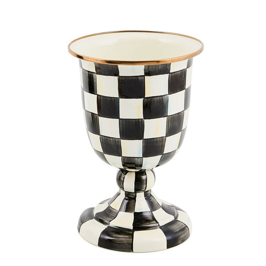 Courtly Check Pedestal Vase (Mackenzie Childs)
