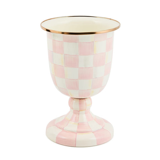 Rosy Check Pedestal Vase (Mackenzie Childs)