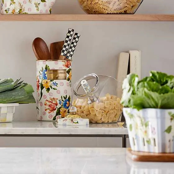 Sweets Jar with Wildflowers Blue Lid (Mackenzie Childs)