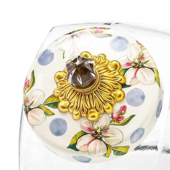 Sweets Jar with Wildflowers Blue Lid (Mackenzie Childs)