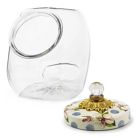 Sweets Jar with Wildflowers Blue Lid (Mackenzie Childs)