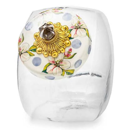 Sweets Jar with Wildflowers Blue Lid (Mackenzie Childs)
