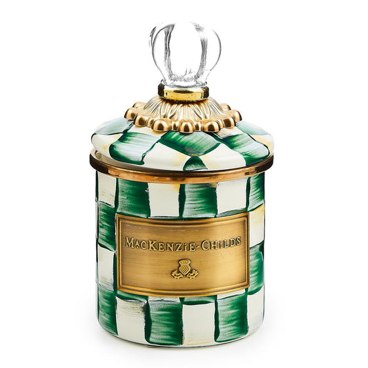 Emerald Check Mini Canister (Mackenzie Childs)