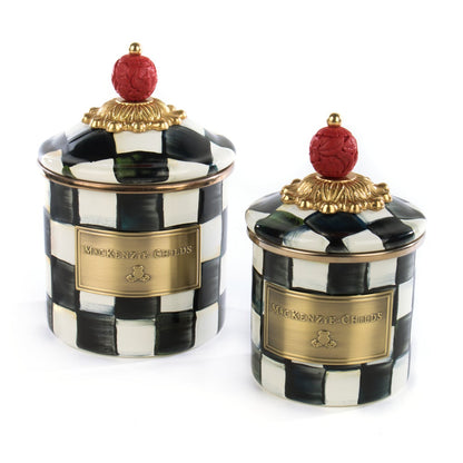 Courtly Check Mini Canister (Mackenzie Childs)