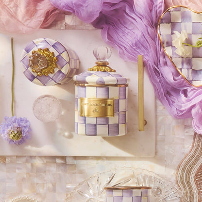 Violet Check Demi Canister (Mackenzie Childs)