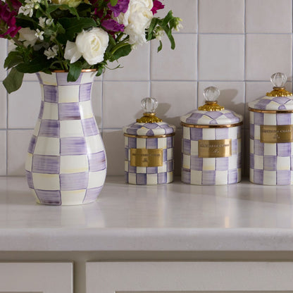 Violet Check Demi Canister (Mackenzie Childs)