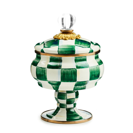 Emerald Check Curiosity Pot (Mackenzie Childs)