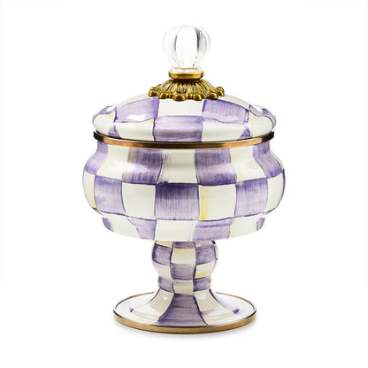 Violet Check Curiosity Pot (Mackenzie Childs)